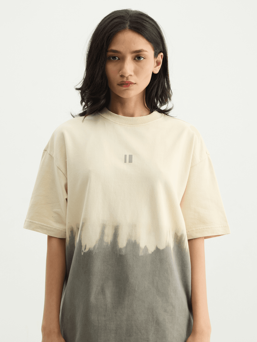 Tshirt - Unisex Multicolor Casual Self-Design Round Neck Oversized Fit Tshirt 1