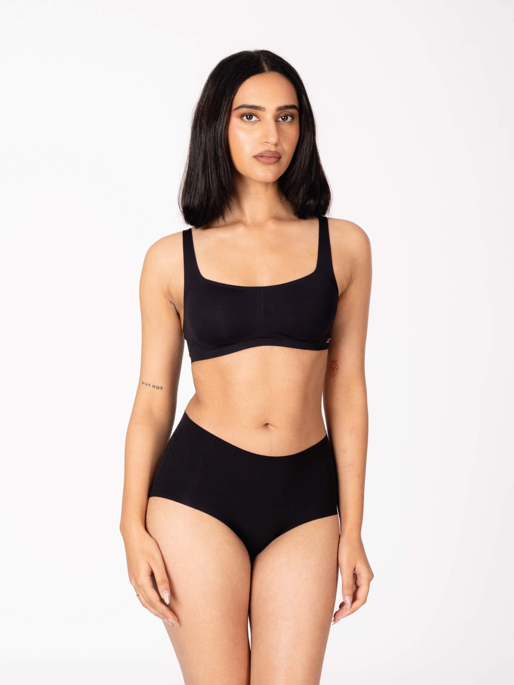 Bra - Women's Black Skyn Scoop Neck Bra 1