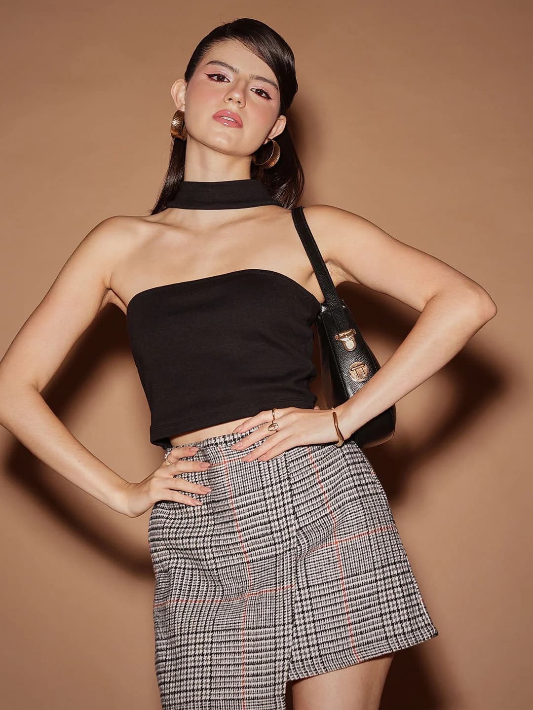 Women's Black Casual Solid Regular Fit Top