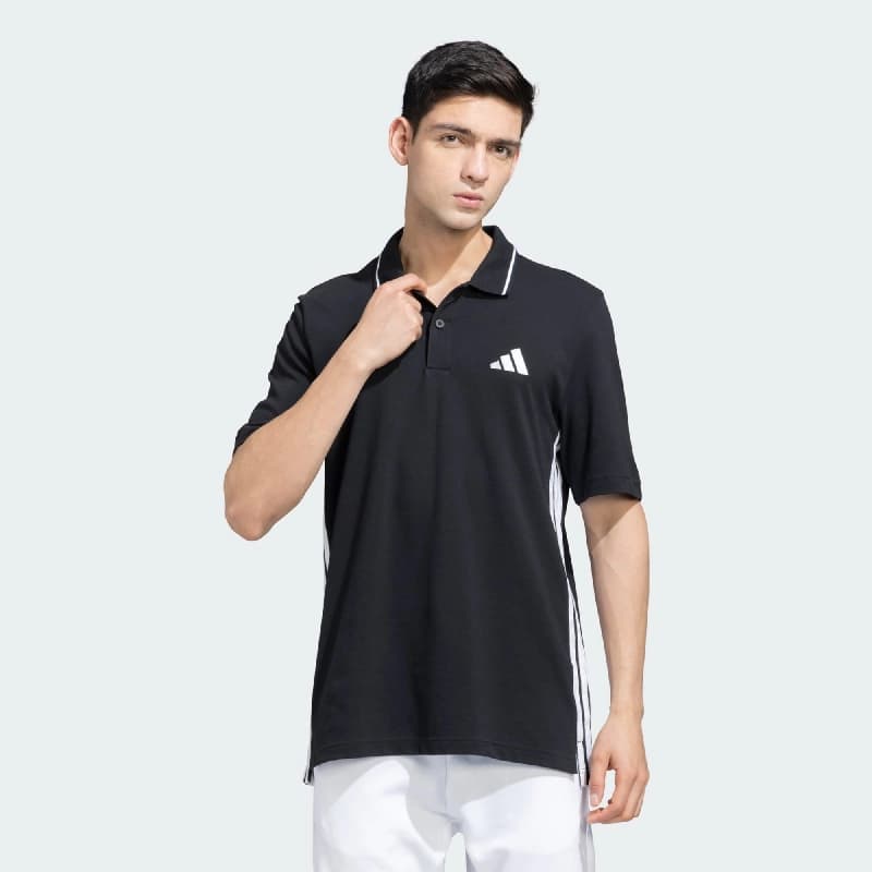 Men's Black Casual Regular Fit Polo Tshirt