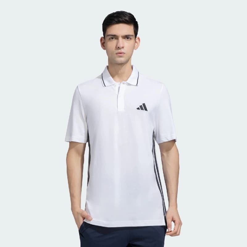 Men's White Casual Regular Fit Polo Tshirt