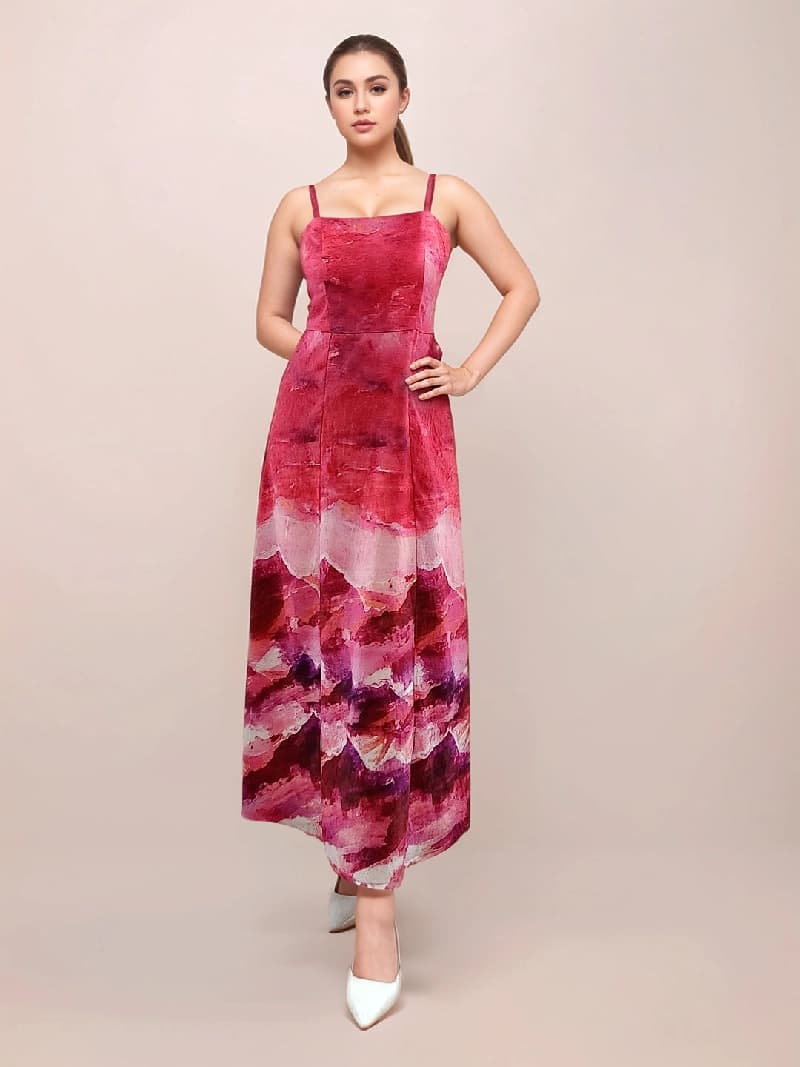 Women's Multicolor Casual Printed Dress
