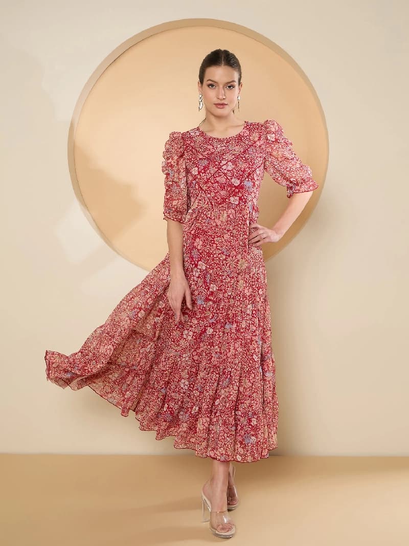 Women's Red Casual Dress