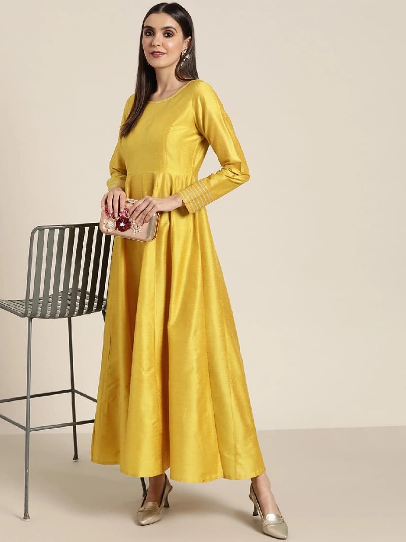 Women's Yellow Festive Dress
