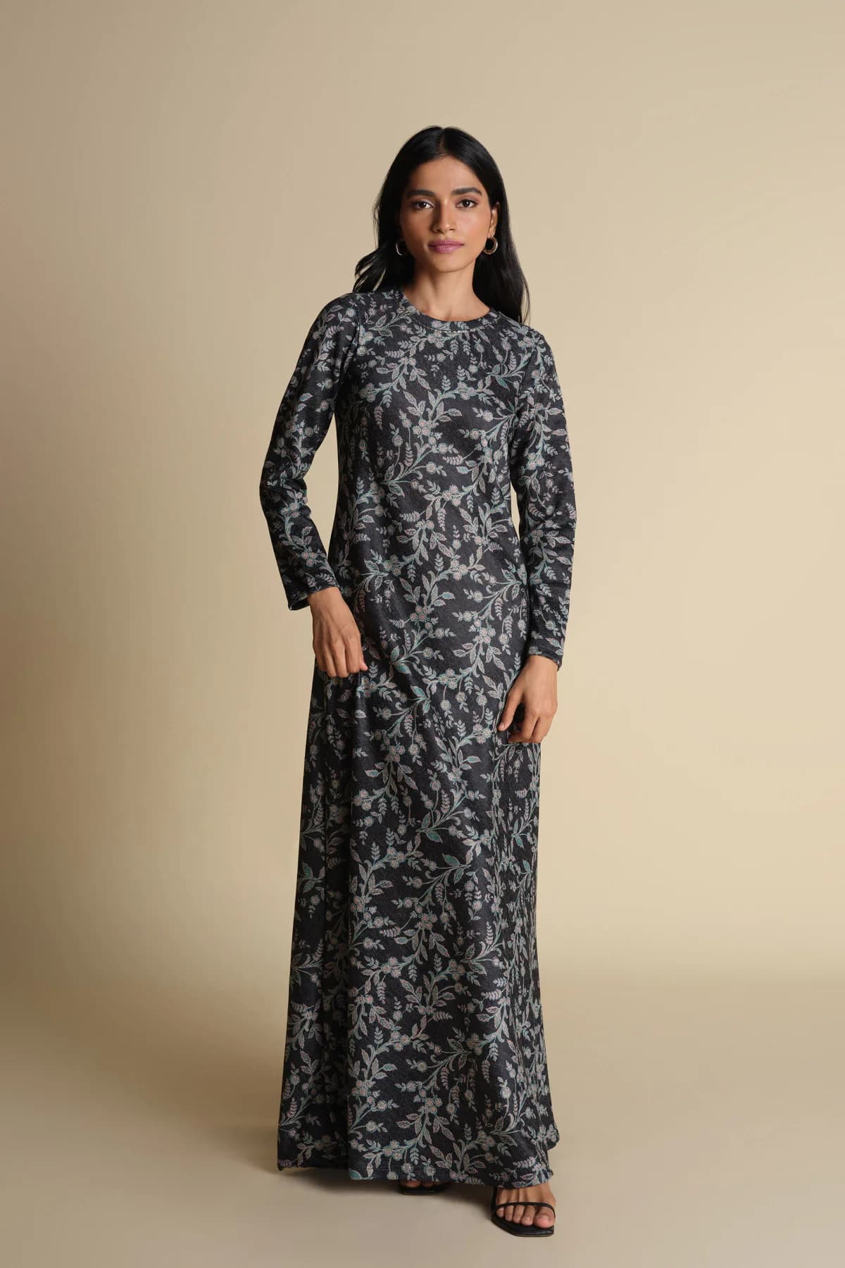 Women's Grey Casual Regular Fit Dress