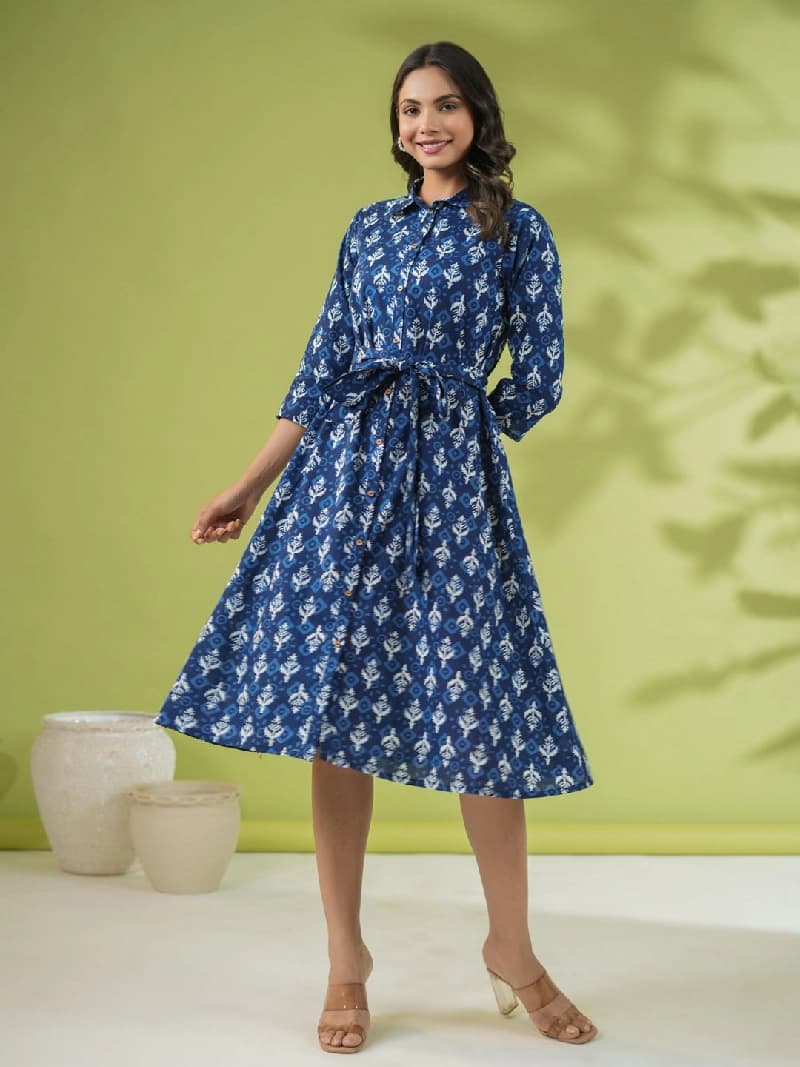 Women's Blue Casual Dress