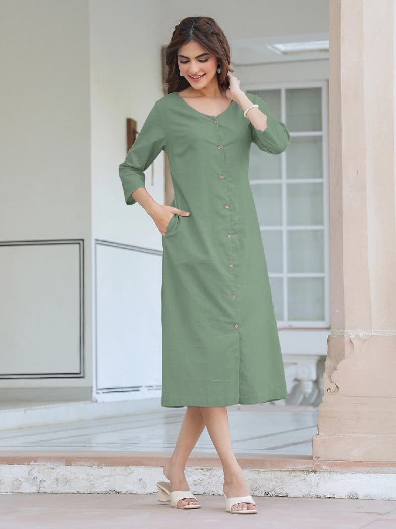 Women's Green Casual Dress