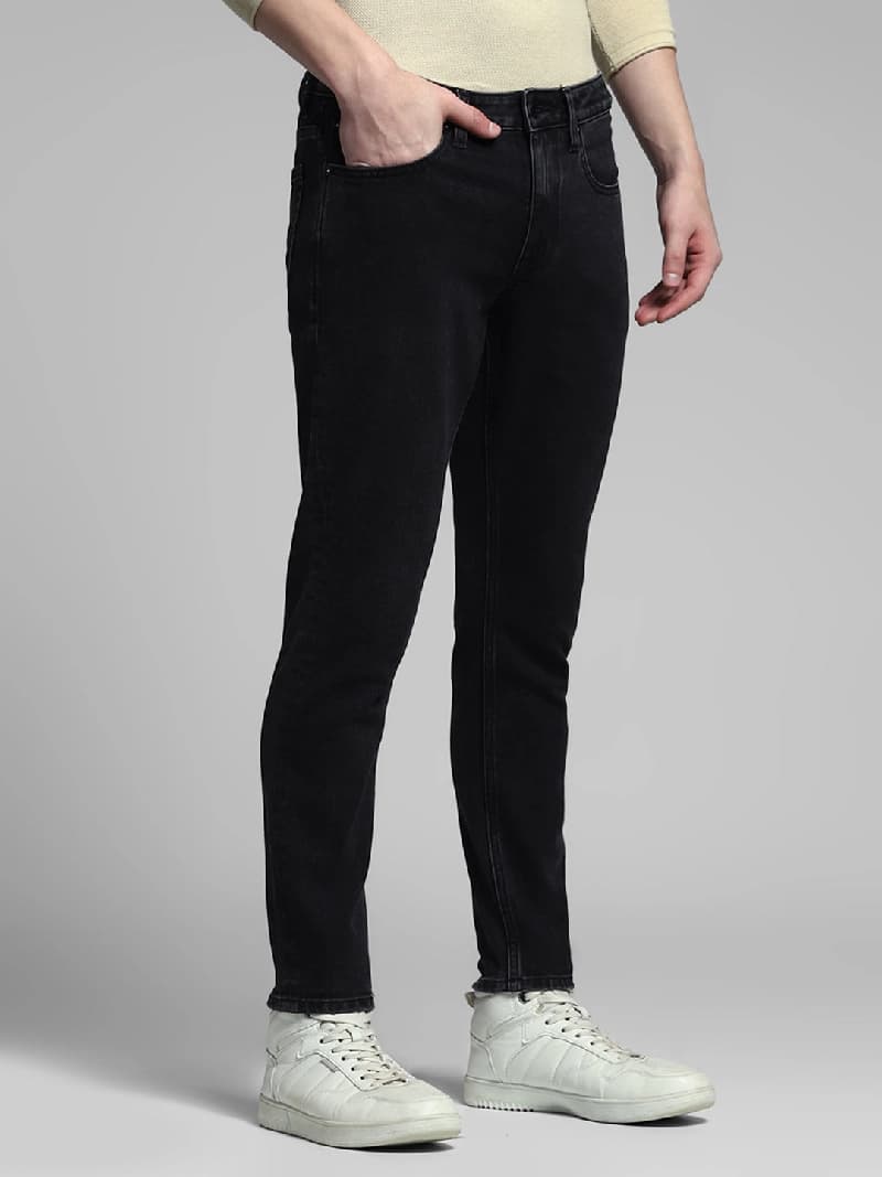Men's Black Casual Slim Fit Jeans