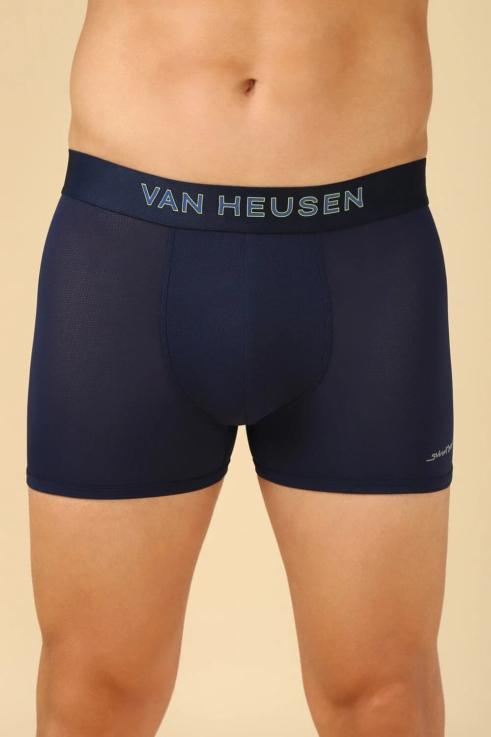 Men's Dark Navy Solid Swift Dry High Stretch Mesh AIR Series Active Trunk - Pack of 1