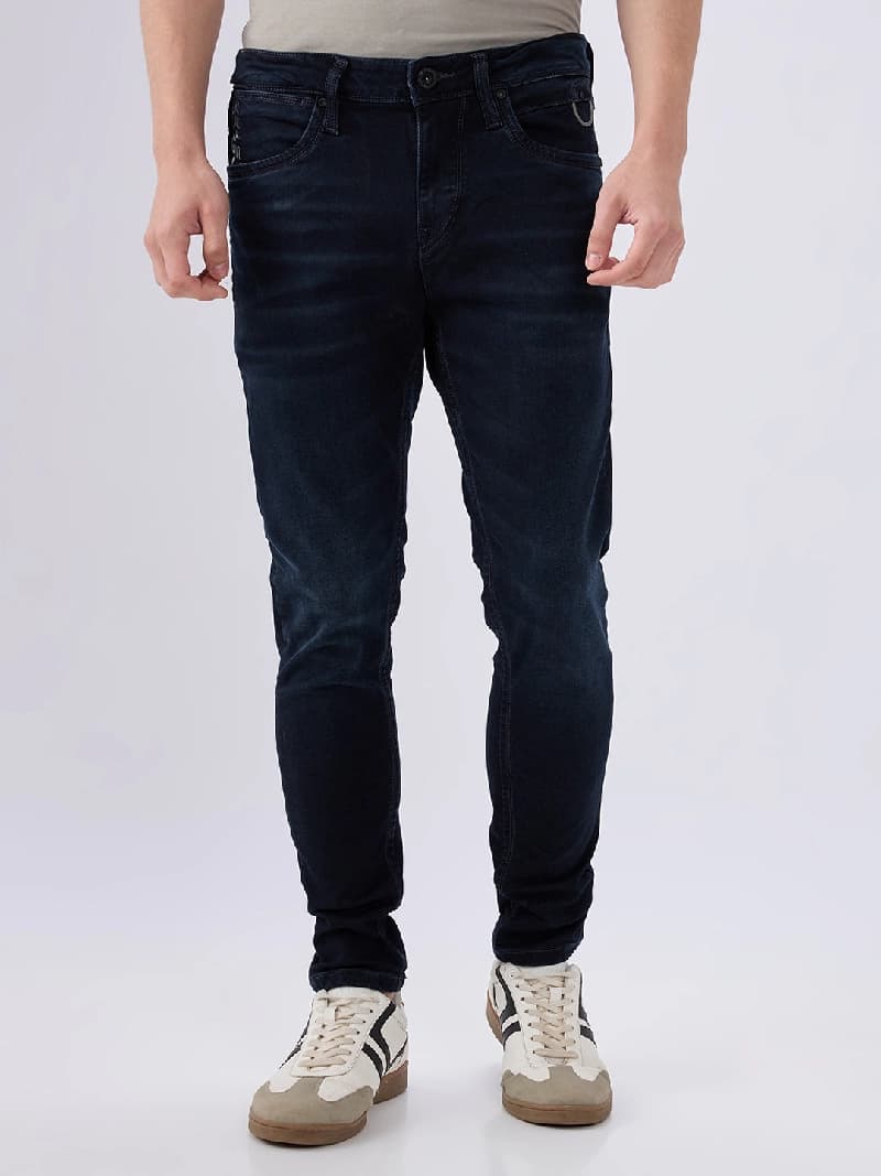Men's Blue Casual Skinny Fit Jeans