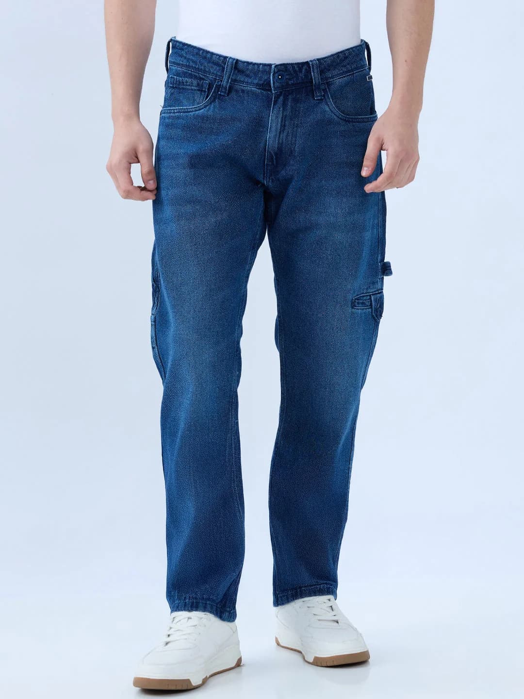 Men's Blue Casual Straight Fit Jeans