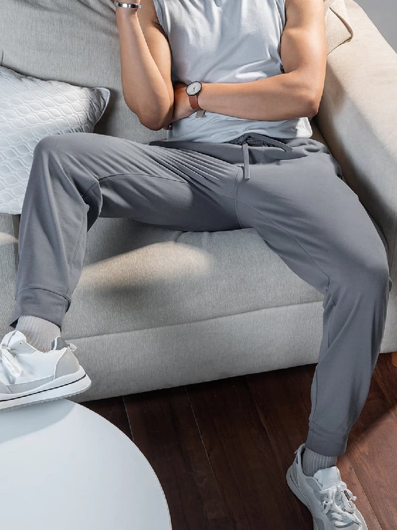 Men's Blue Casual Solid Regular Fit Trackpant