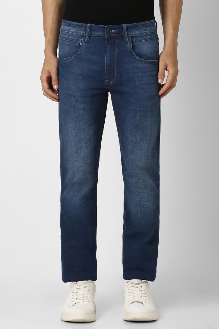 Men's Blue Casual Slim Fit Jeans