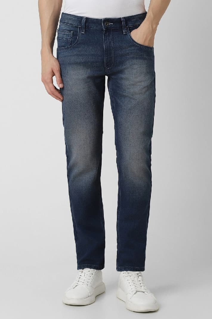 Men's Blue Casual Slim Fit Jeans