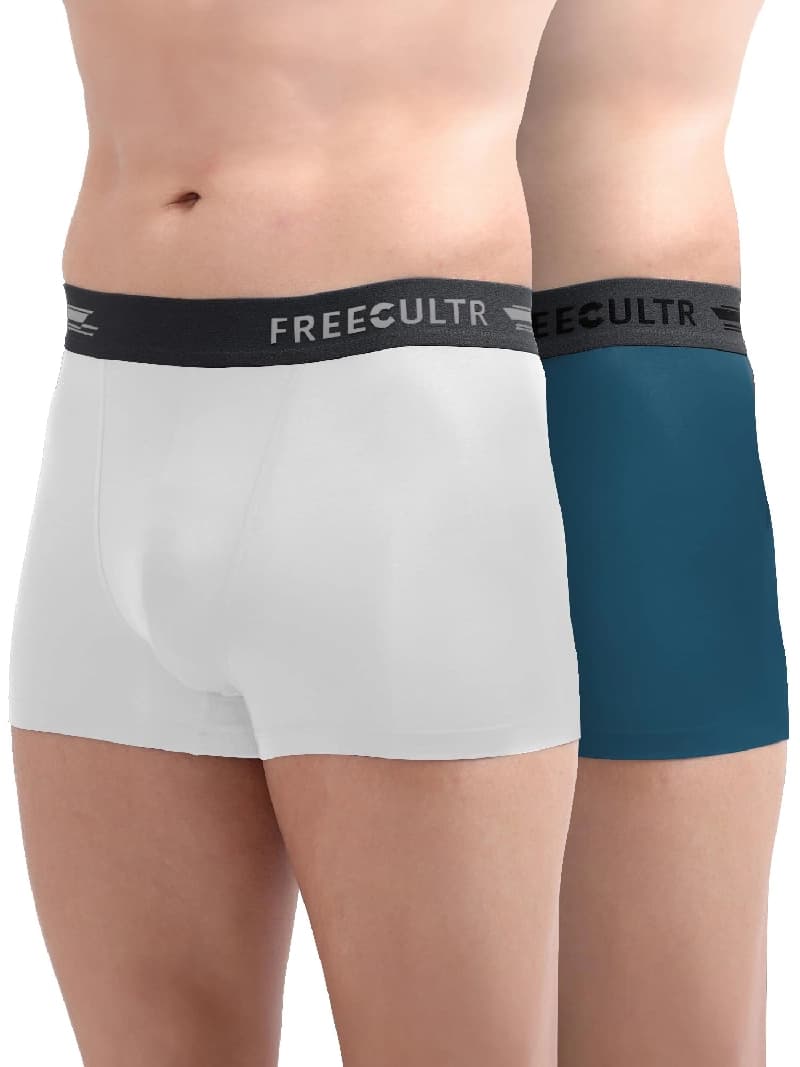 Men's Multicolor Solid Trunks - Pack of 2