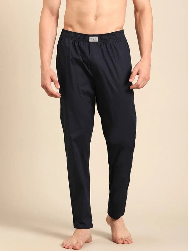 Men's Blue Casual Regular Fit Pyjama
