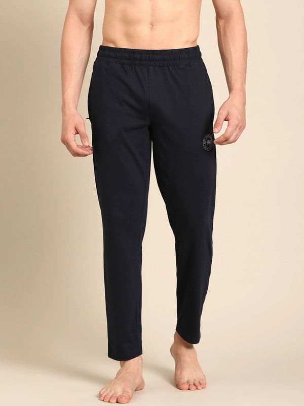 Men's Blue Casual Regular Fit Trackpant