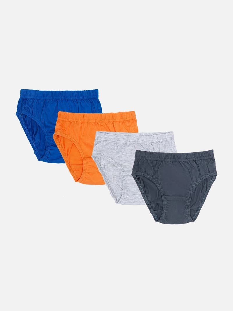 Boys Assorted Casual Solid Underwear - Pack of 4