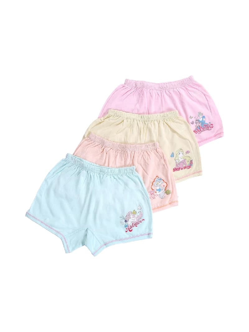 Girls Assorted Casual Solid Briefs - Pack of 4