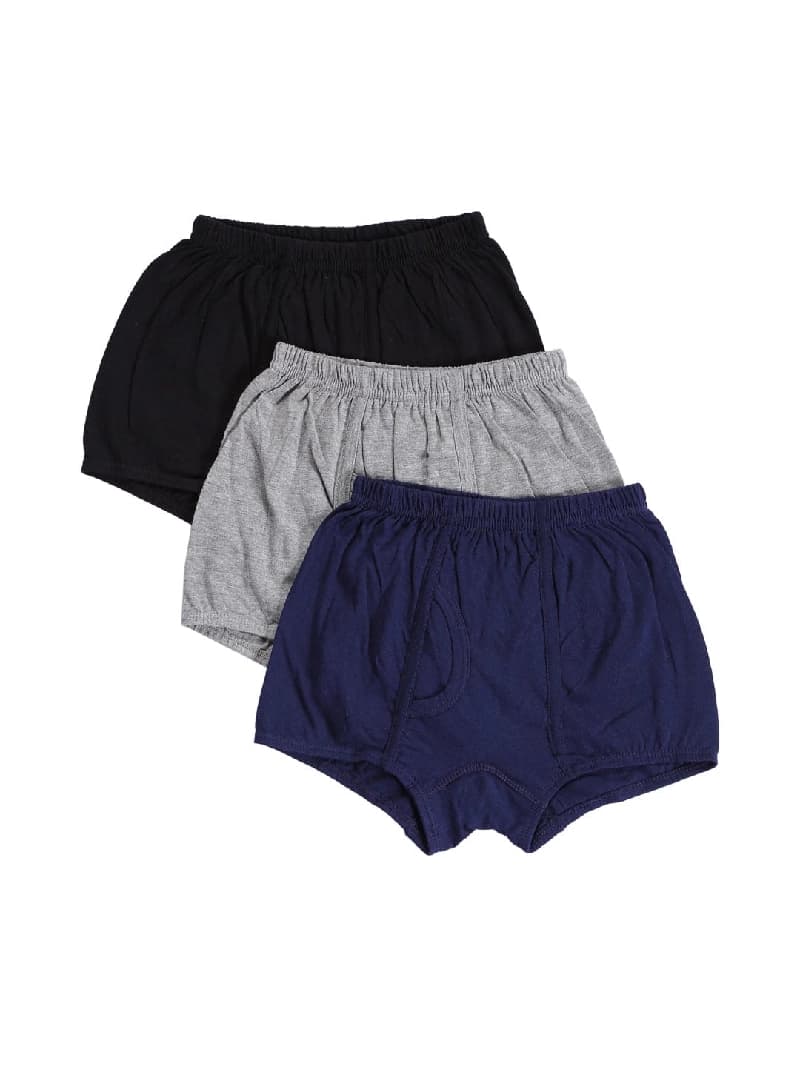 Boys Assorted Casual Solid Trunks - Pack of 3