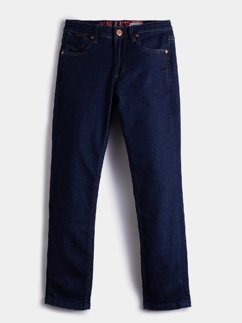 Boys Blue Casual Solid Jeans