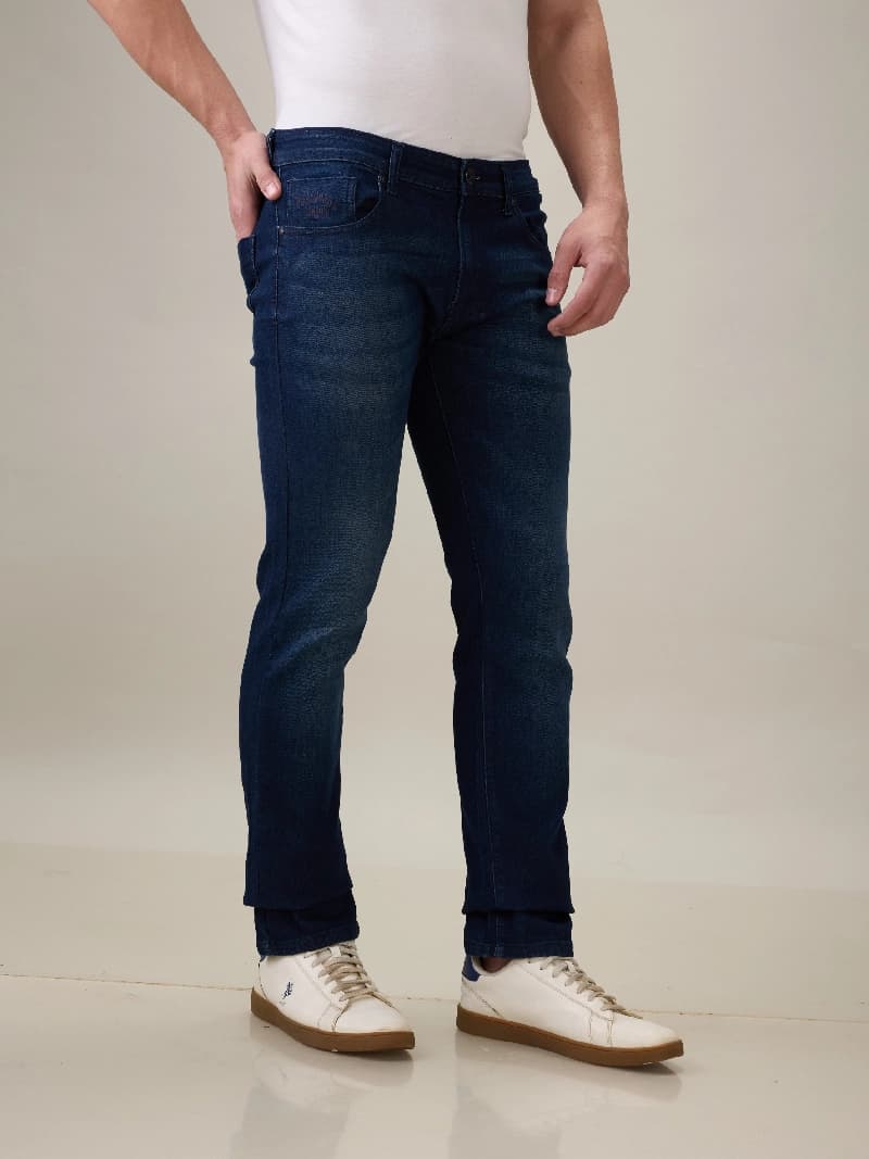 Men's Blue Casual Slim Fit Jeans
