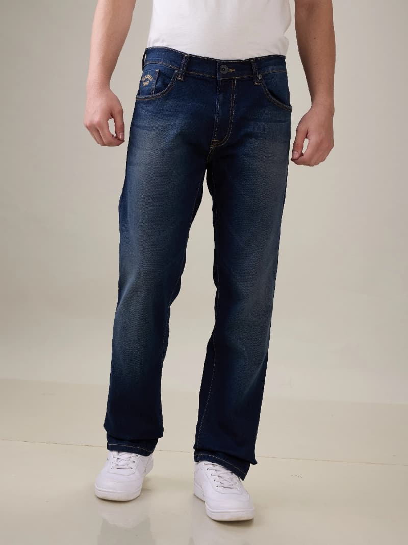 Men's Blue Casual Slim Fit Jeans
