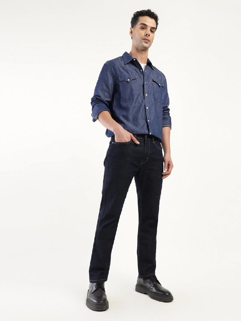 Men's 511 Dark Blue Casual Slim Fit Jeans