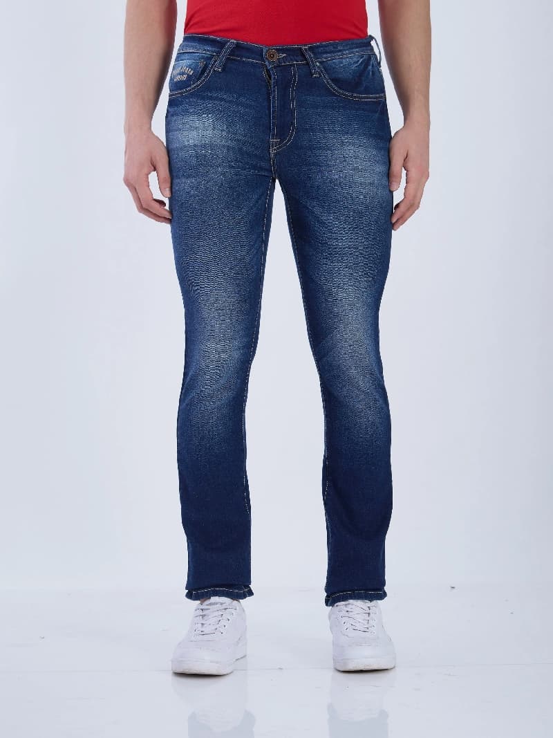 Men's Blue Casual Slim Fit Jeans