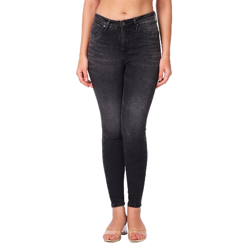 Women's Grey Casual Slim Fit Jeans