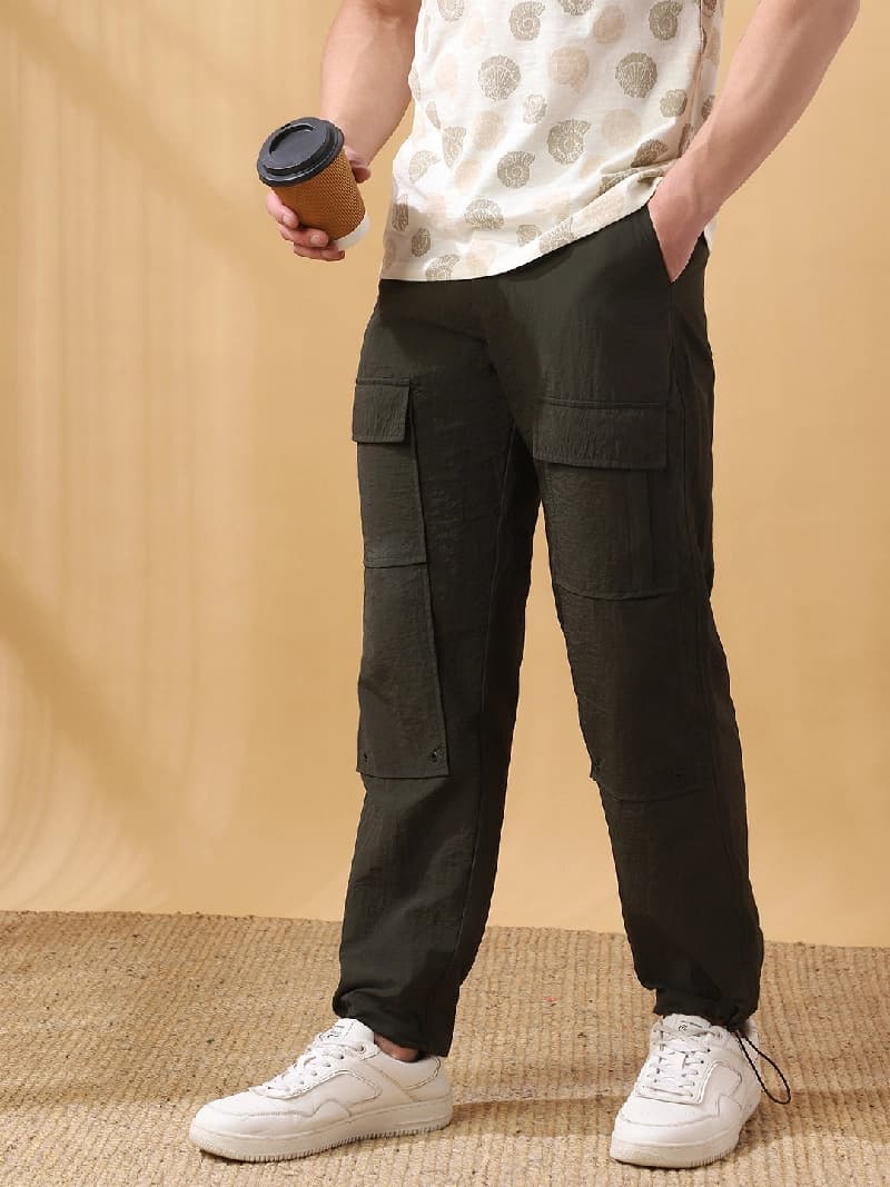 Men's Black Casual Solid Regular Fit Jogger