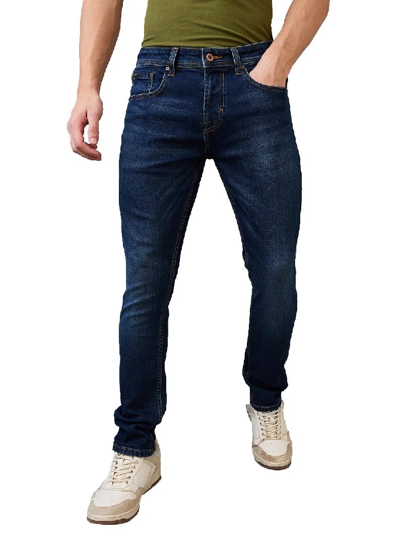 Men's Blue Casual Slim Fit Jeans
