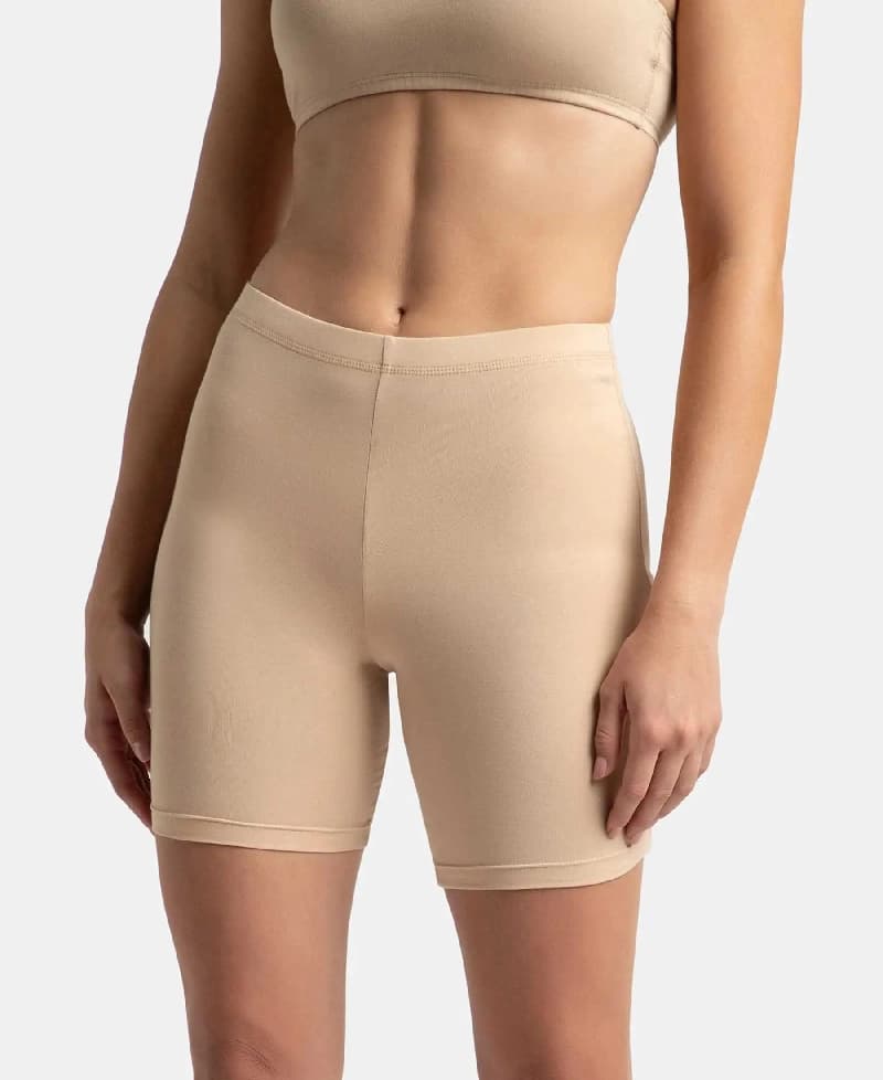 Women's Beige Casual Solid Short