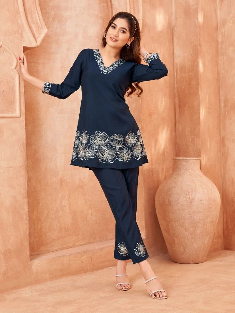 Women's Navy Casual Co-ords Set