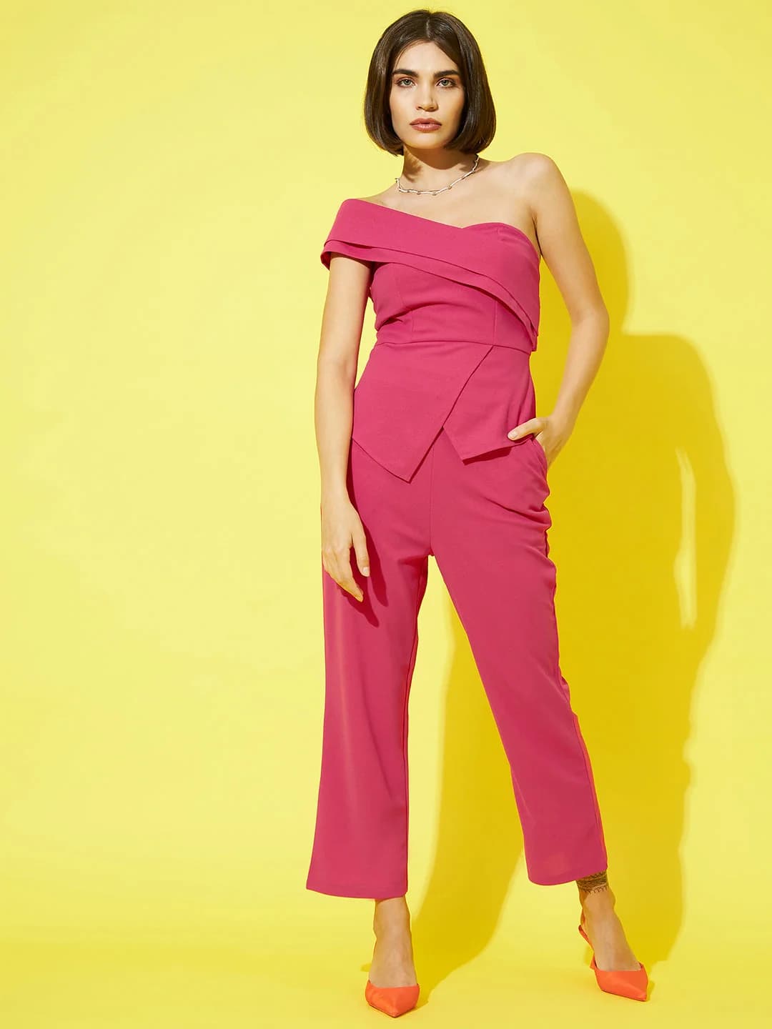 Women's Pink Casual Co-ords Set