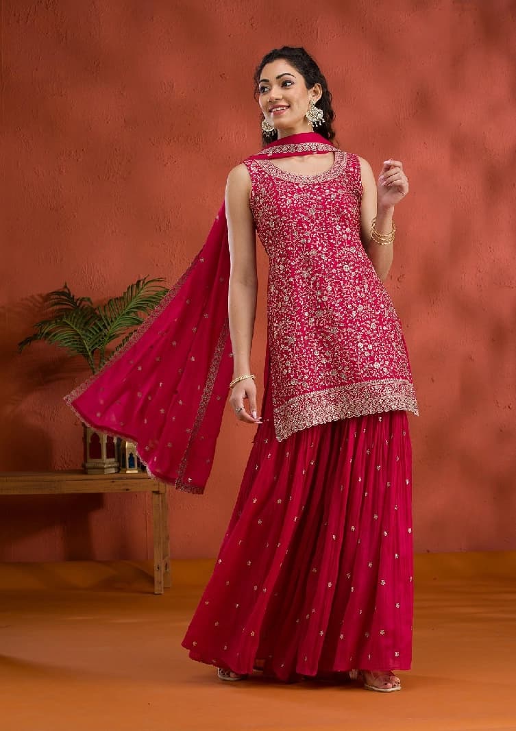 Women's Pink Casual Salwar Suit