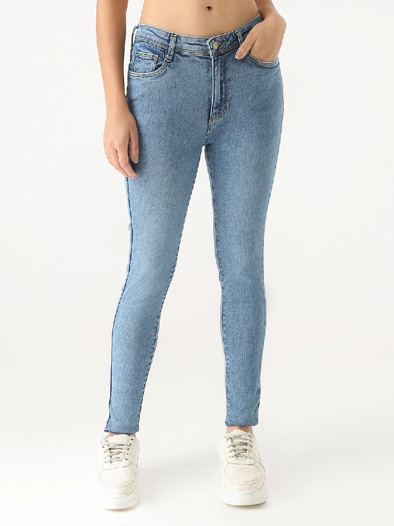 Women's Blue Casual Jeans