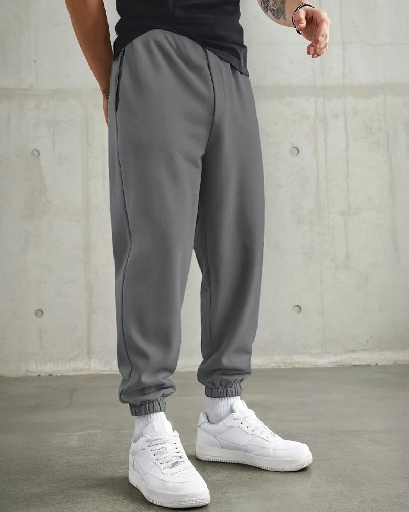 Men's Grey Casual Solid Jogger