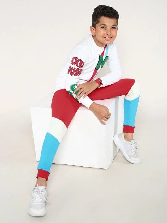 Boys Multicolor Casual Printed Regular Fit Full Sleeves Co-ord Set