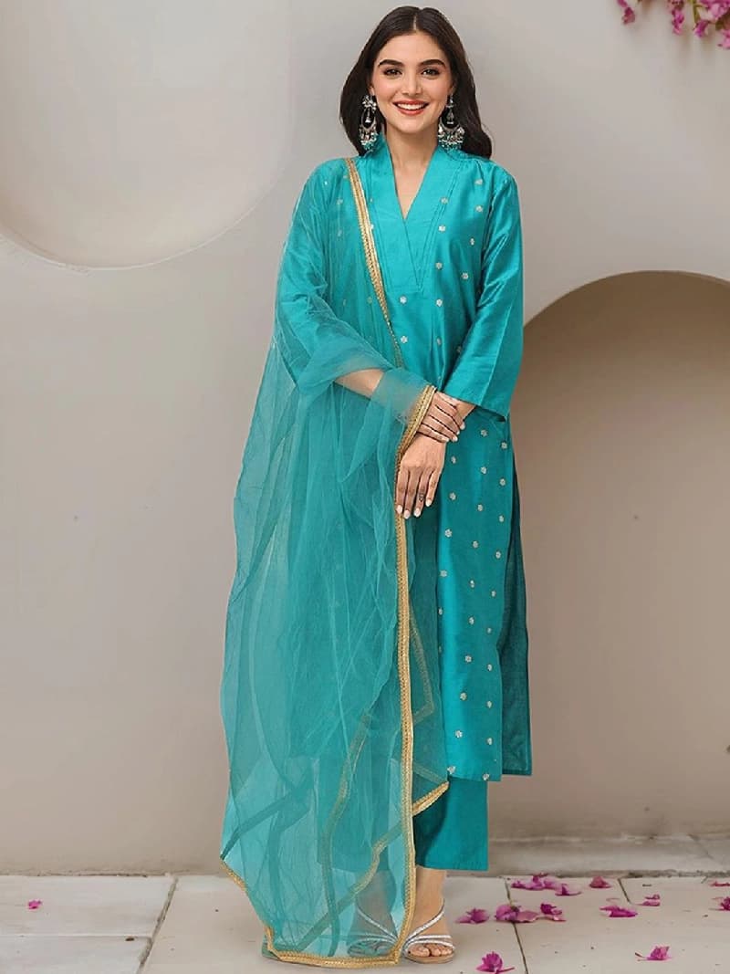 Women's Green Casual Kurta Set