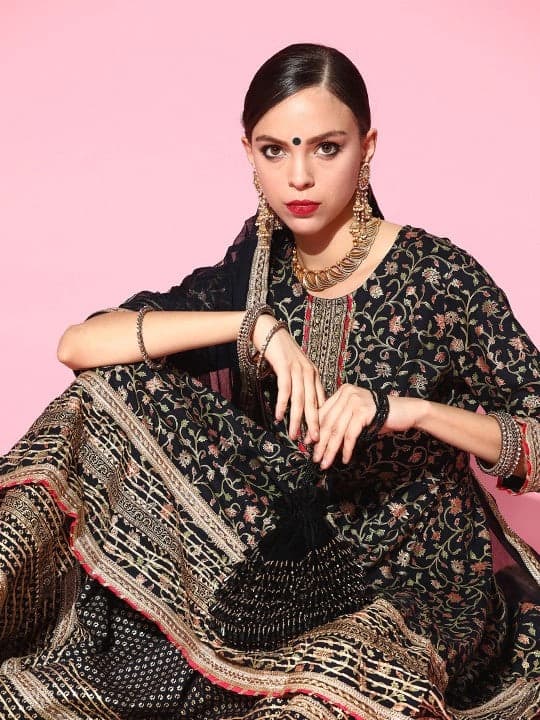 Women's Blue Casual Kurta Set