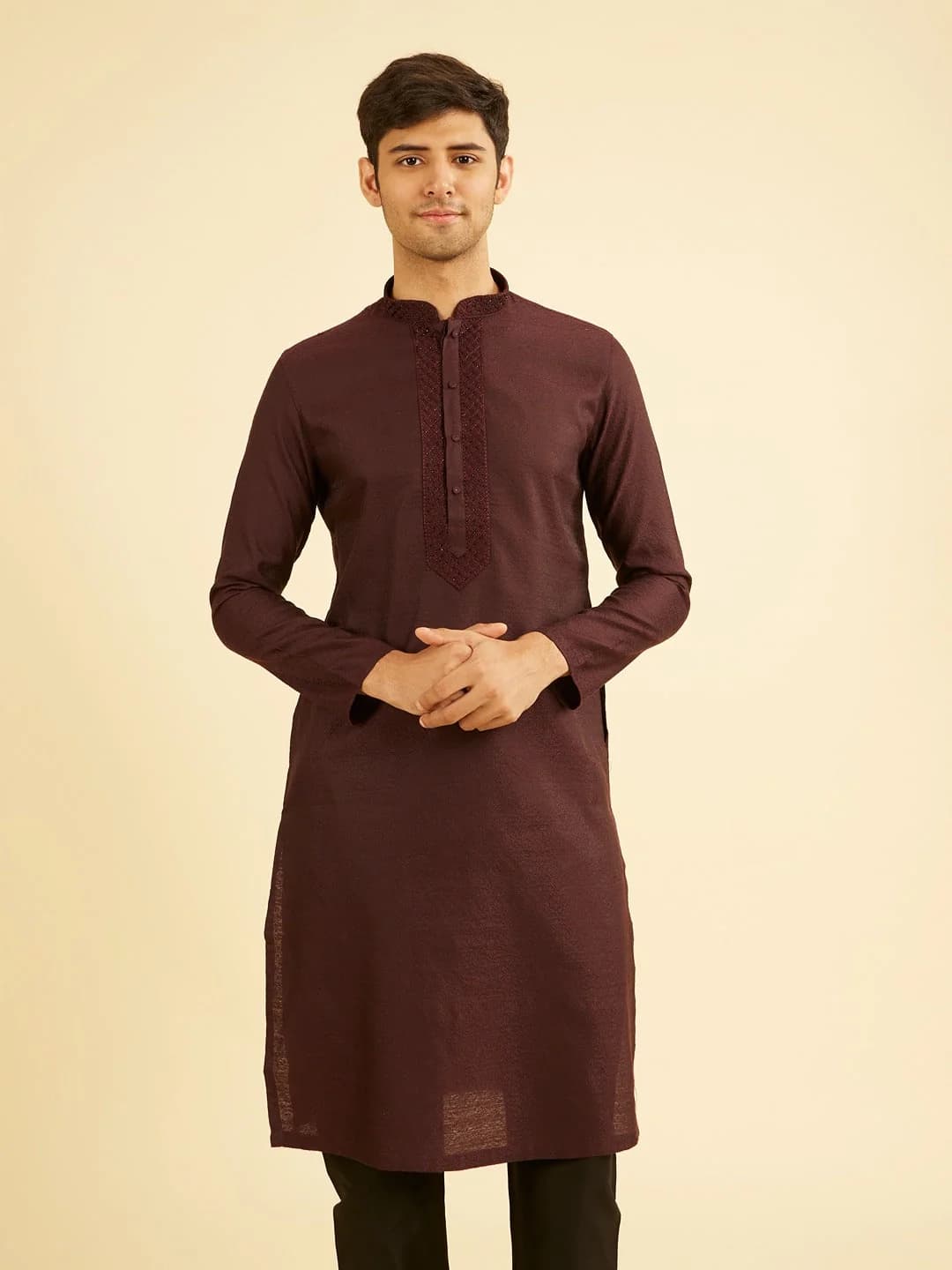 Men's Brown Festive Kurta Set