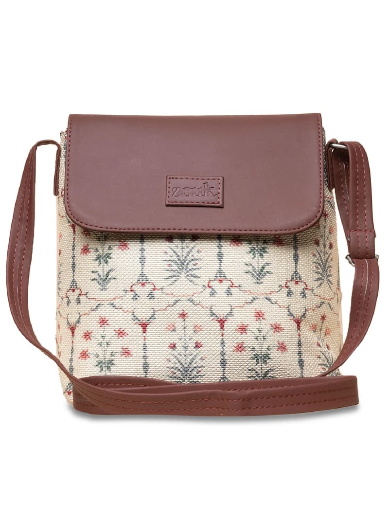 Women's Yellow Vegan Leather Finish Sling Bag - 5.6L