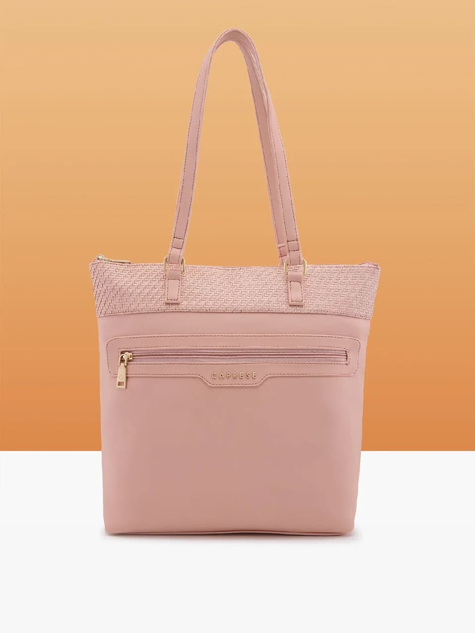 Women's Pink Faux Leather Tote Bag 14L