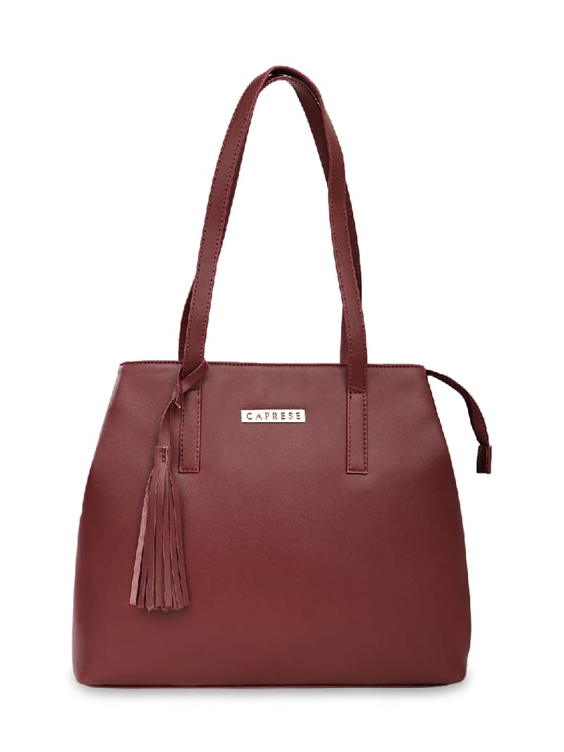 Women's Grape Faux Leather Tote Bag 10L