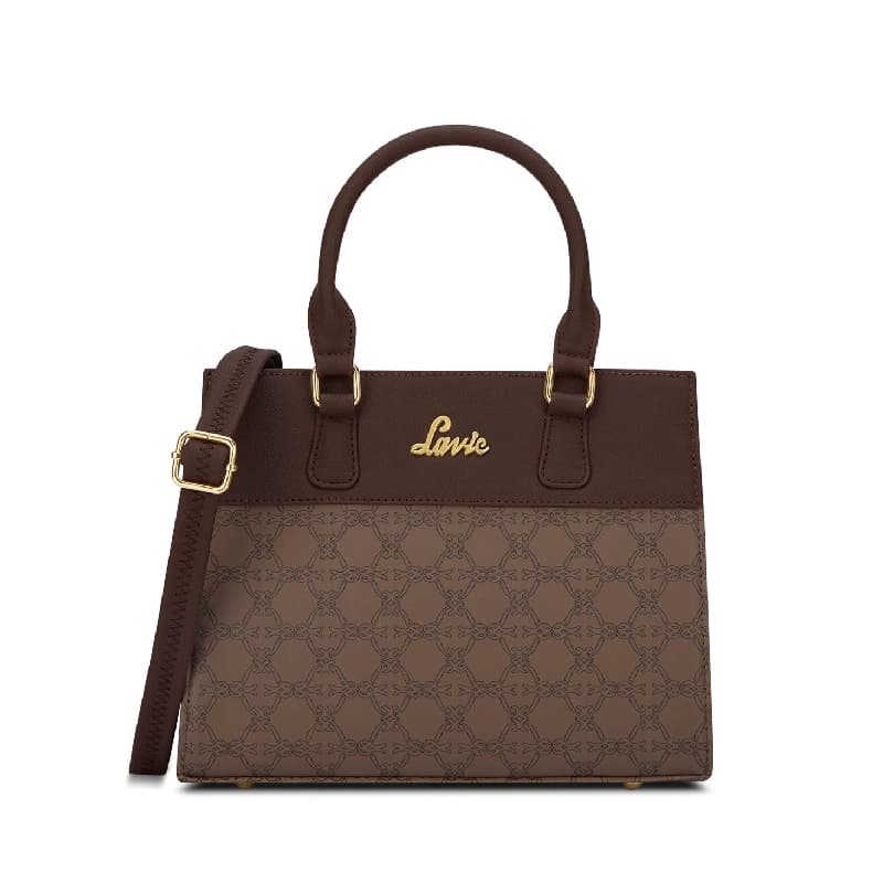 Women's Khaki Casual Solid Satchel