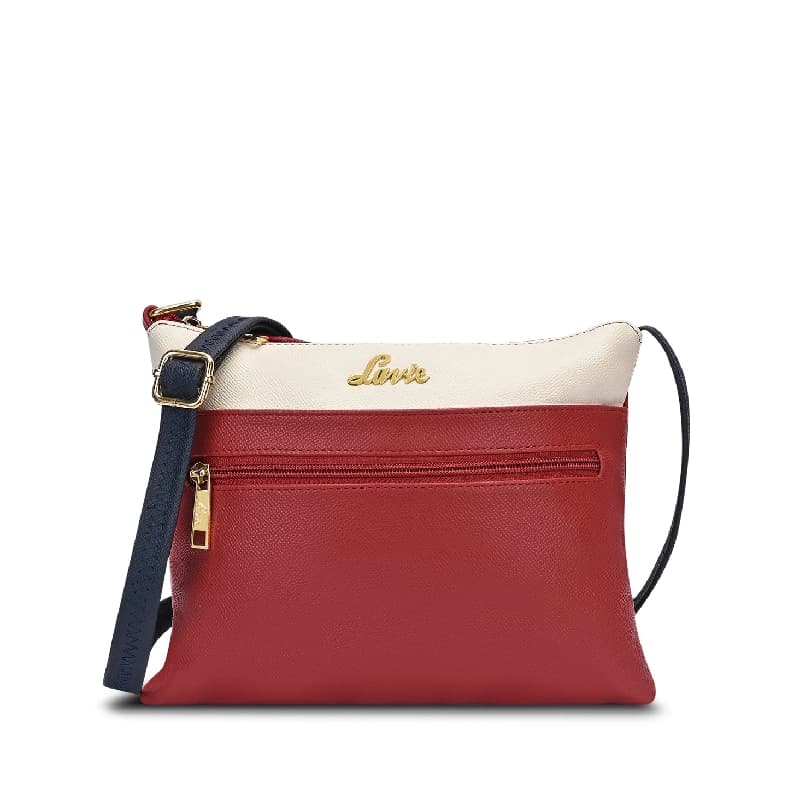 Women's Red Casual Colorblocked Sling Bag