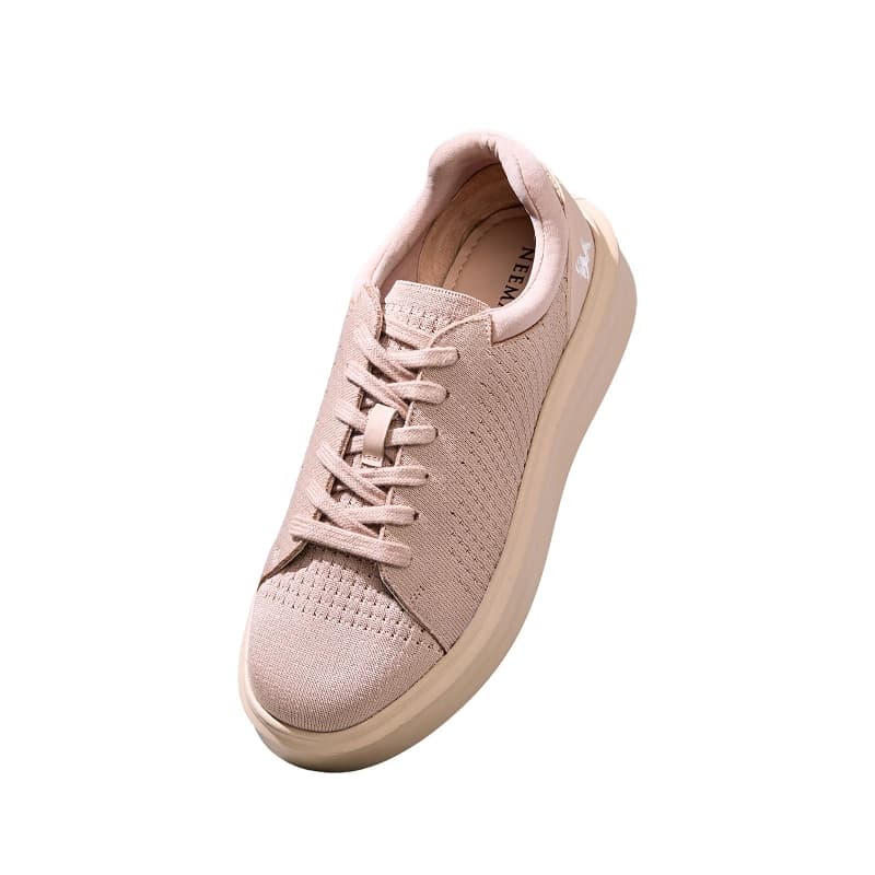Women's All Beige and Ivory Chunky Lace Ups Sneakers