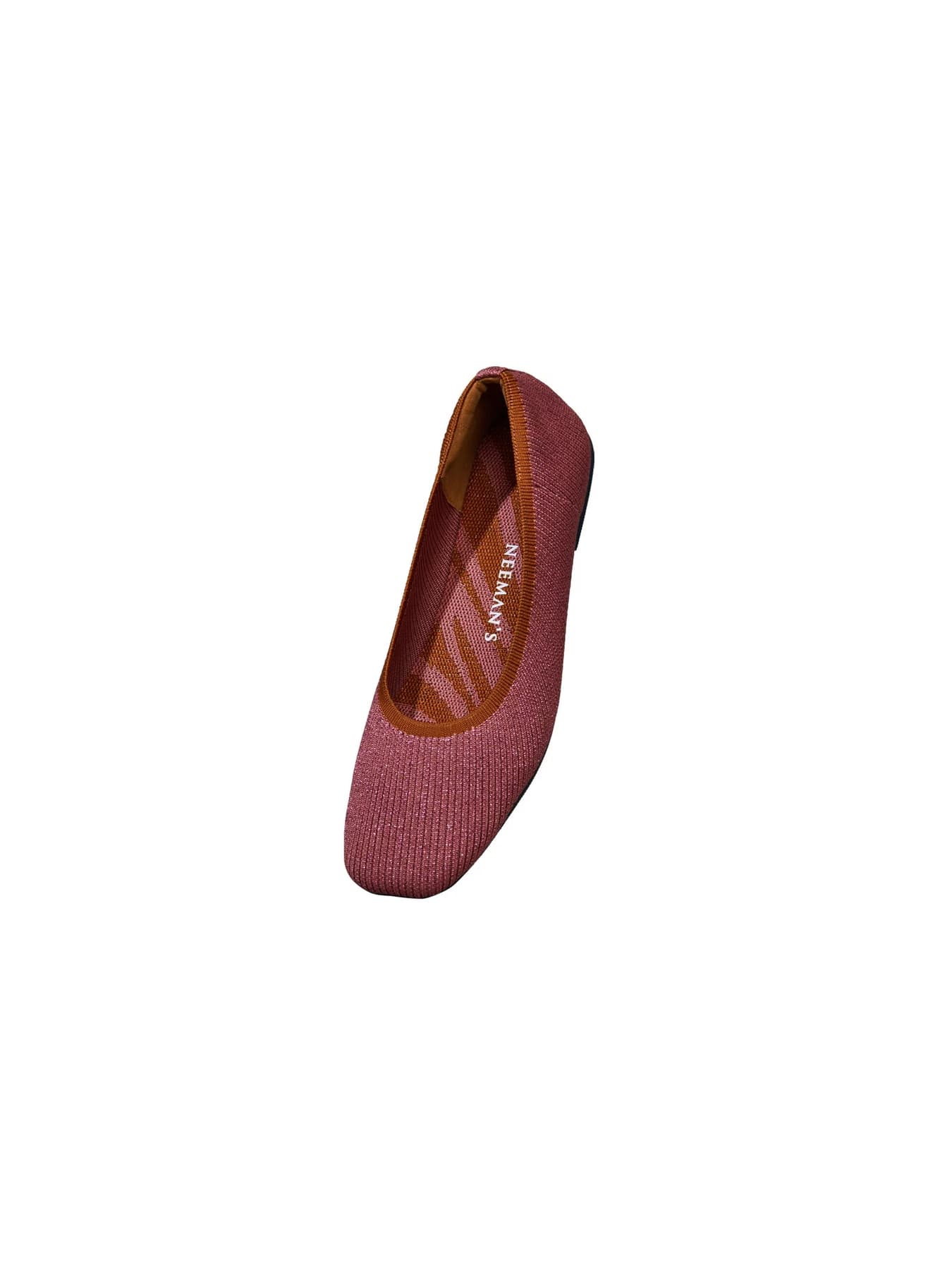 Women's Pink Metallic Square Flats