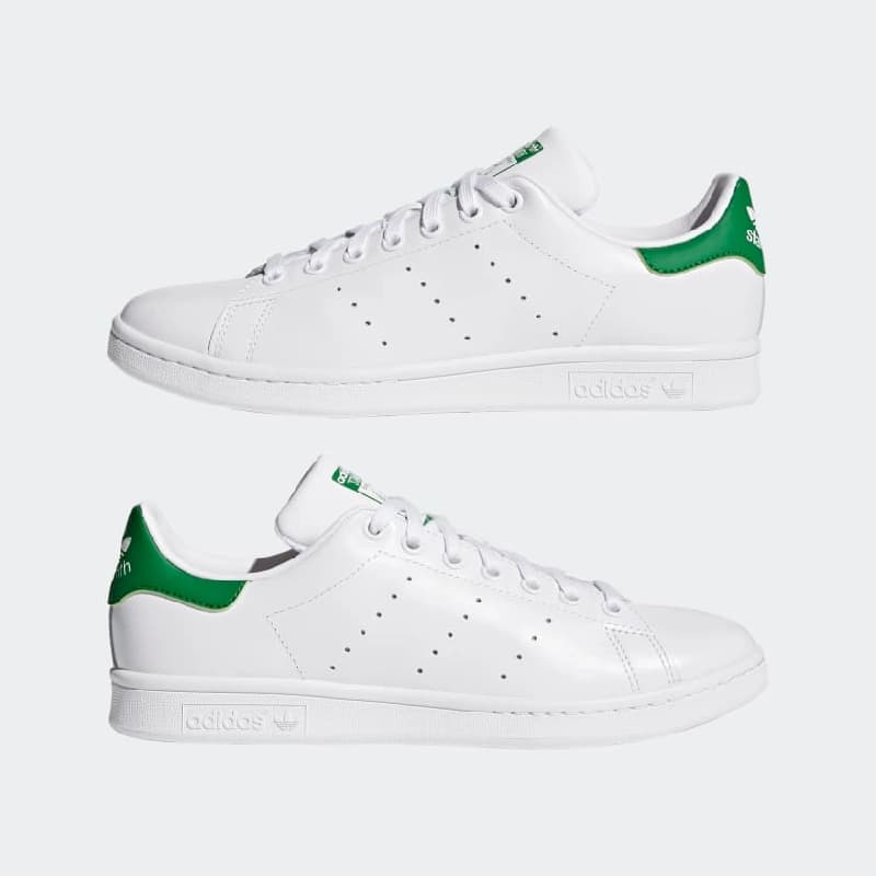 Men's White Stan Smith Lace-Up Sneakers